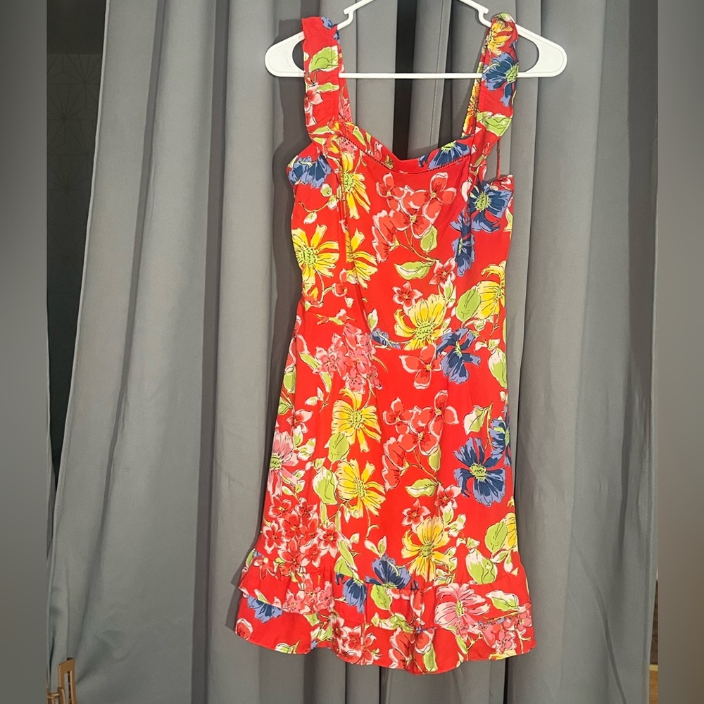 Jessica Simpson red floral dress